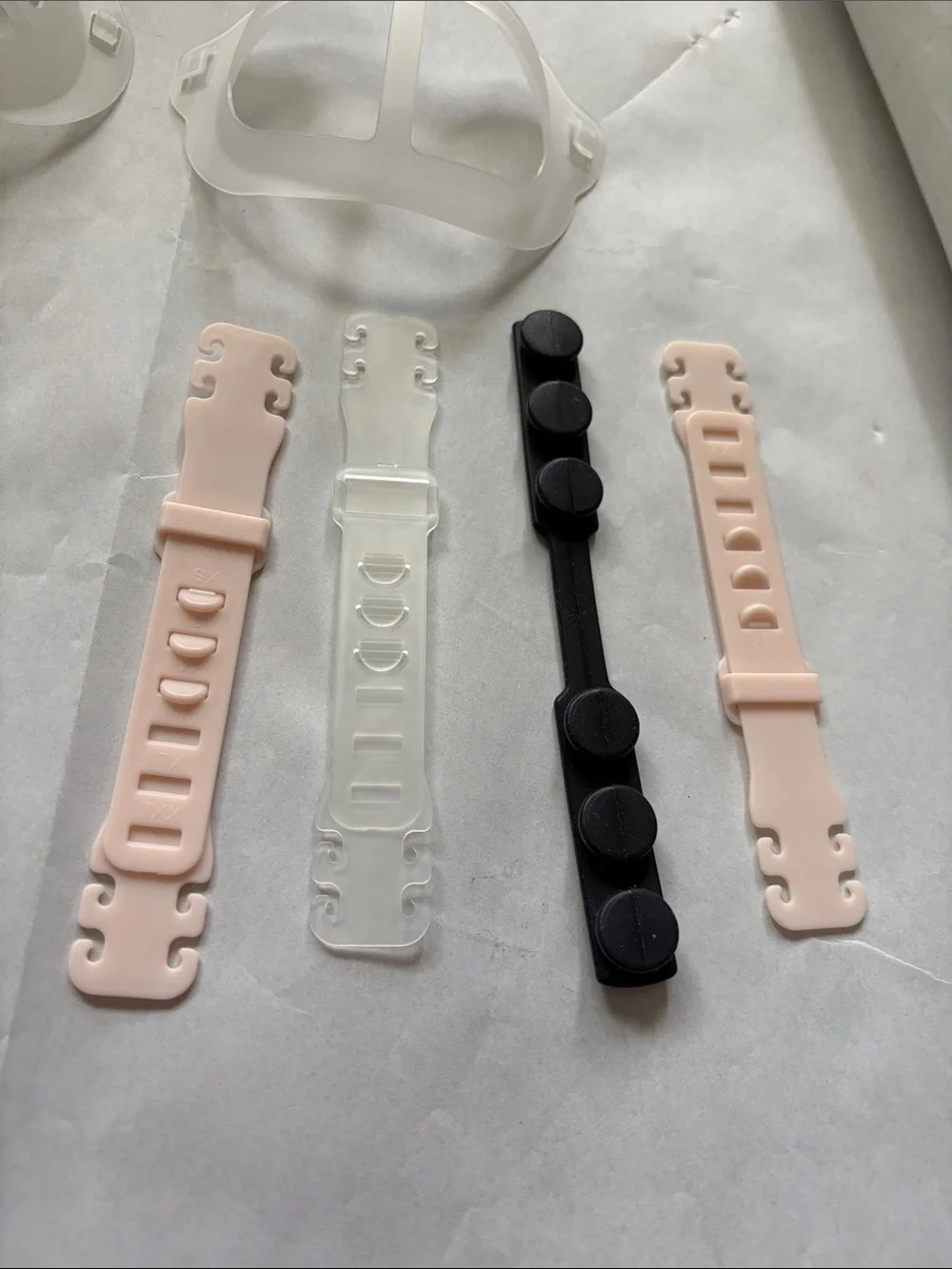 4 3D Inner face mask cage bracket and ear saver loop extender new black pink